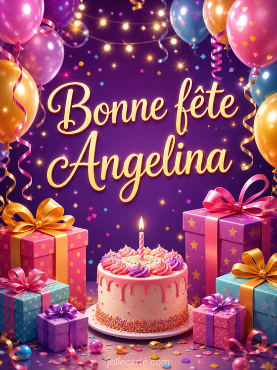 Carte bonne fĂȘte Angelina