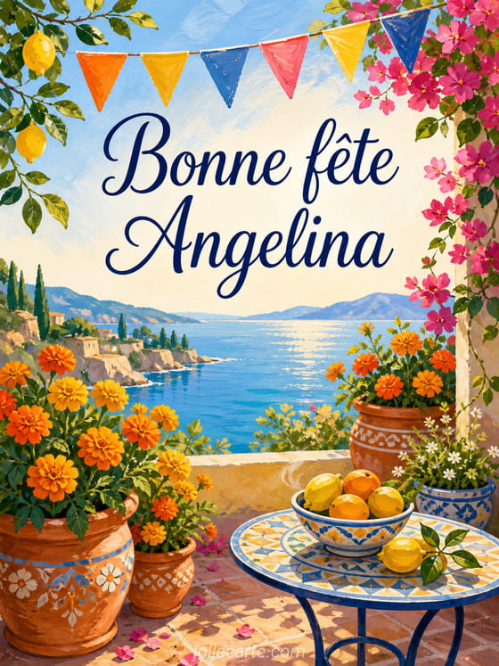 Carte bonne fĂȘte Angelina