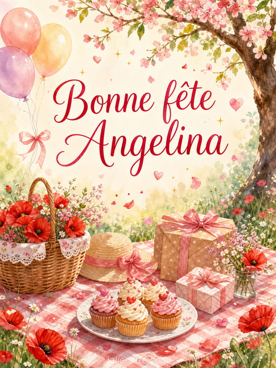 Carte bonne fĂȘte Angelina