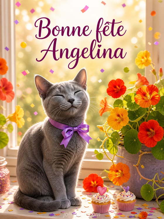 Carte bonne fĂȘte Angelina