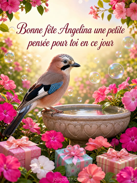 Carte bonne fĂȘte Angelina