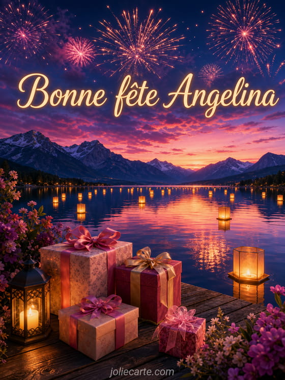 Carte bonne fĂȘte Angelina