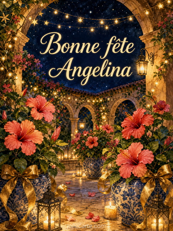Carte bonne fĂȘte Angelina