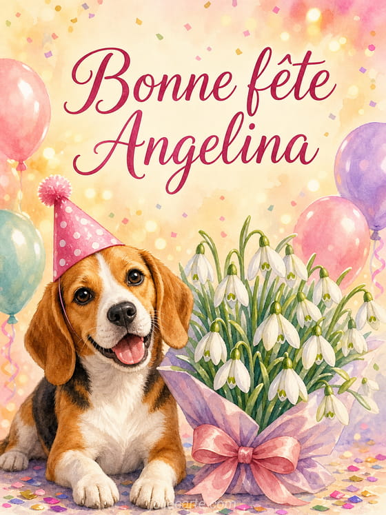 Carte bonne fĂȘte Angelina