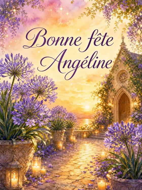 Carte bonne fĂȘte AngĂ©line