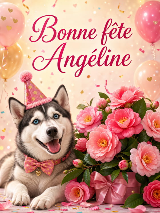 Carte bonne fĂȘte AngĂ©line