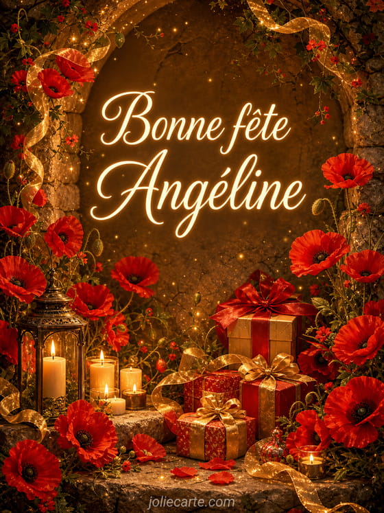 Carte bonne fĂȘte AngĂ©line