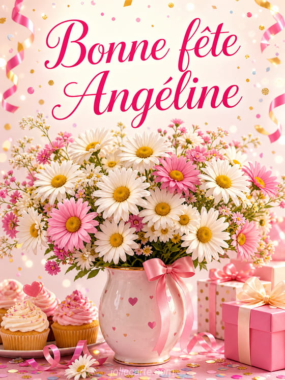 Carte bonne fĂȘte AngĂ©line