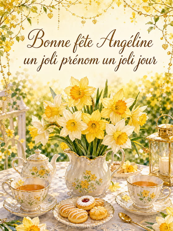 Carte bonne fĂȘte AngĂ©line