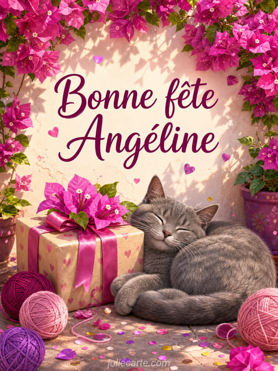 Carte bonne fĂȘte AngĂ©line