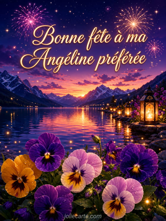 Carte bonne fĂȘte AngĂ©line