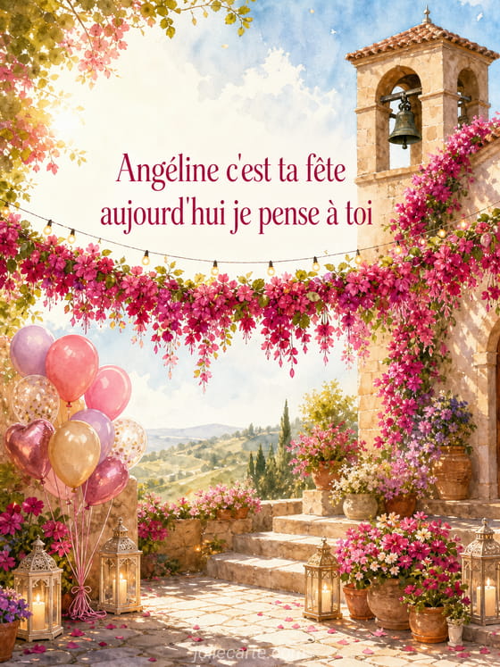 Carte bonne fĂȘte AngĂ©line