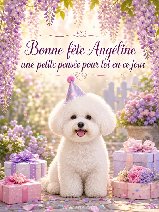 Carte bonne fĂȘte AngĂ©line