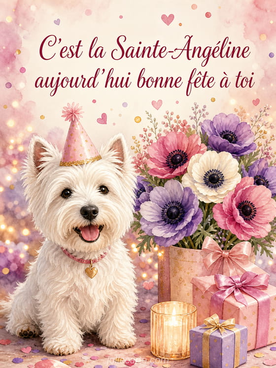 Carte bonne fĂȘte AngĂ©line