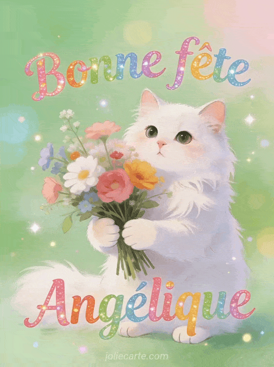 Bonne fête Angelique - Bonne fete angelique chat