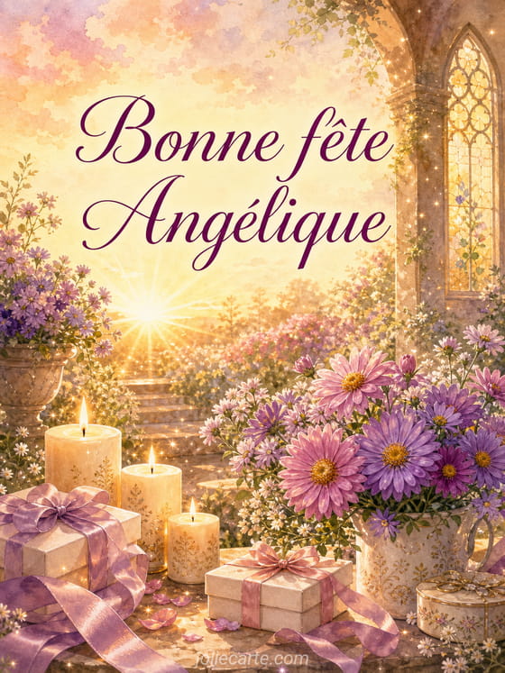 Carte bonne fĂȘte AngĂ©lique