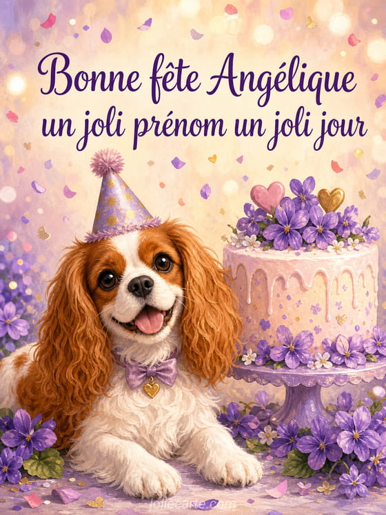 Carte bonne fĂȘte AngĂ©lique