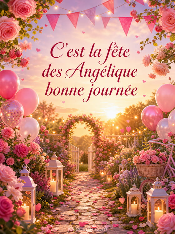 Carte bonne fĂȘte AngĂ©lique