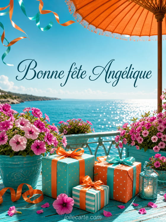 Carte bonne fĂȘte AngĂ©lique