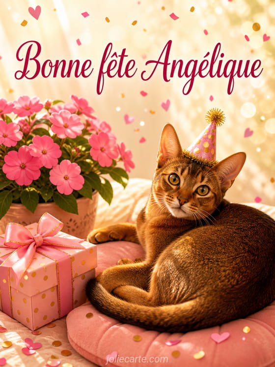 Carte bonne fĂȘte AngĂ©lique