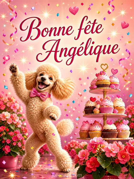 Carte bonne fĂȘte AngĂ©lique