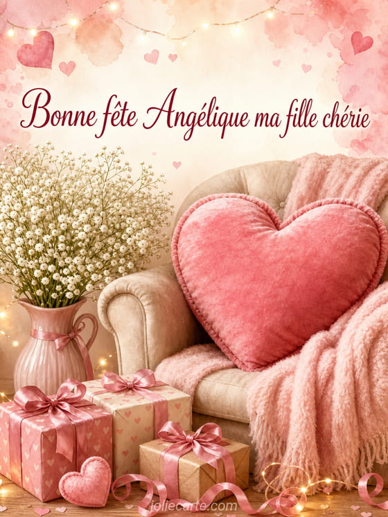 Carte bonne fĂȘte AngĂ©lique