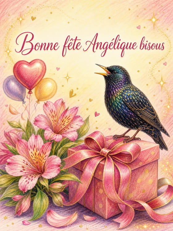 Carte bonne fĂȘte AngĂ©lique