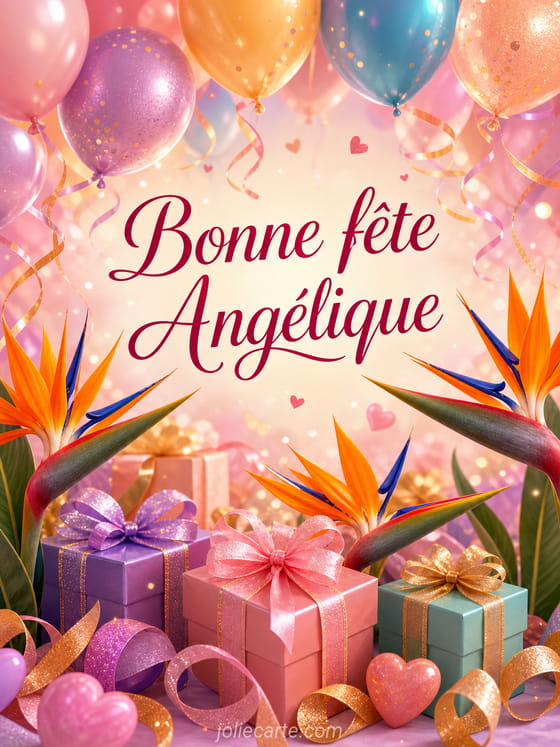 Carte bonne fĂȘte AngĂ©lique