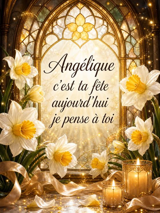 Carte bonne fĂȘte AngĂ©lique