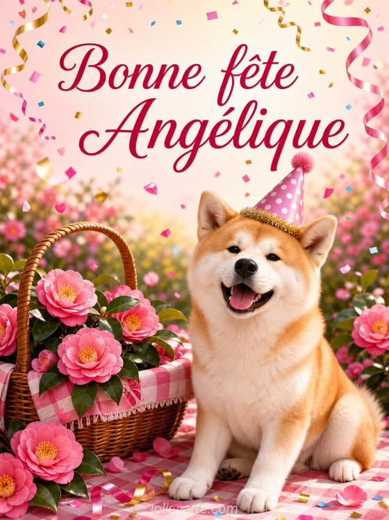Carte bonne fĂȘte AngĂ©lique