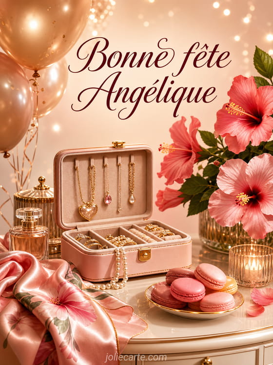 Carte bonne fĂȘte AngĂ©lique