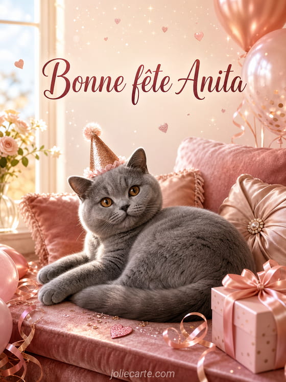 Carte bonne fête Anita