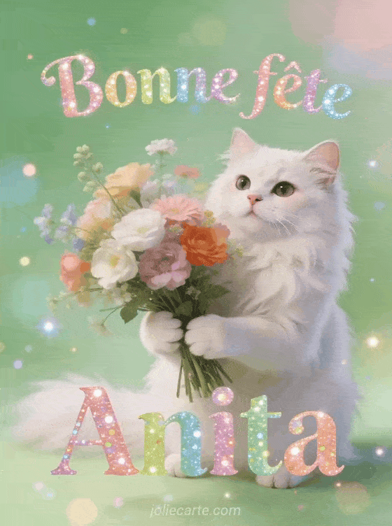 Bonne fête Anita - Bonne fete anita chat