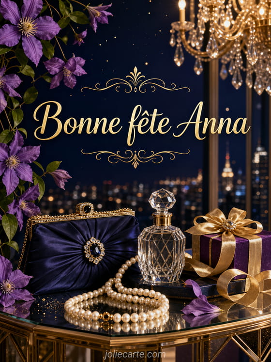 Carte bonne fĂȘte Anna