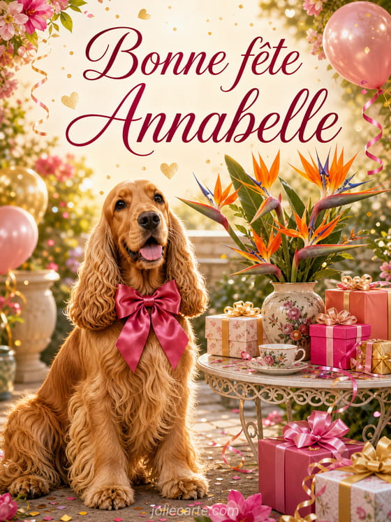 Carte bonne fĂȘte Annabelle