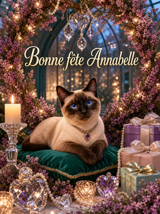 Carte bonne fĂȘte Annabelle