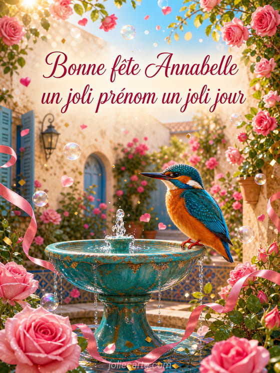 Carte bonne fĂȘte Annabelle