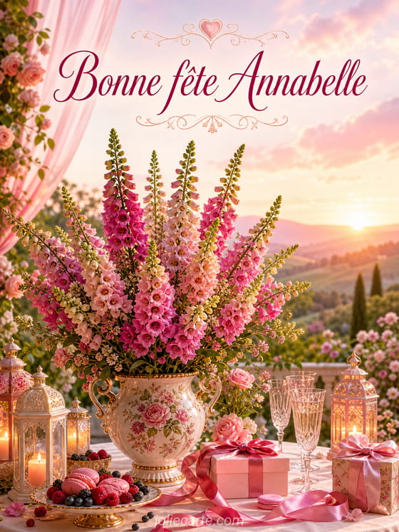 Carte bonne fĂȘte Annabelle