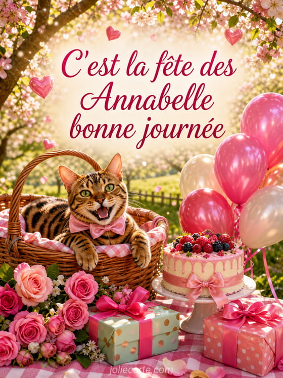 Carte bonne fĂȘte Annabelle