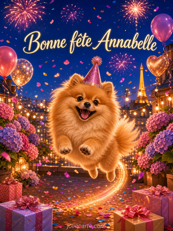 Carte bonne fĂȘte Annabelle