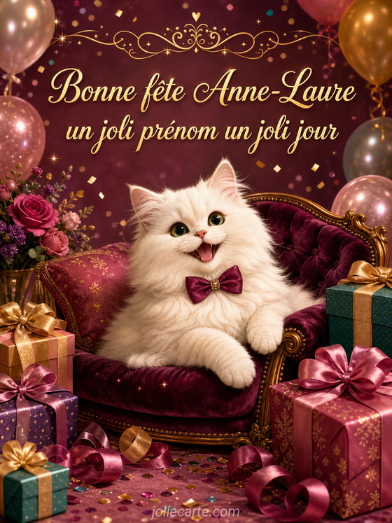 Carte bonne fête Anne-Laure
