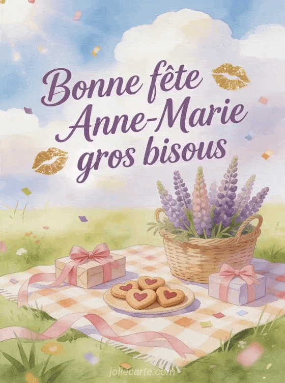 Bonne fête Anne-Marie - Bonne fete anne marie gros bisous