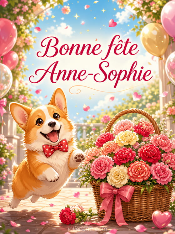 Carte bonne fĂȘte Anne-Sophie