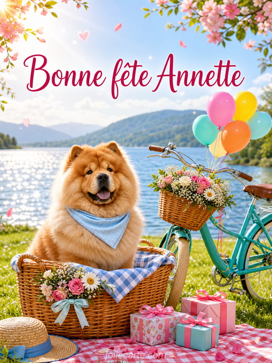 Carte bonne fĂȘte Annette