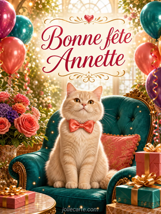 Carte bonne fĂȘte Annette
