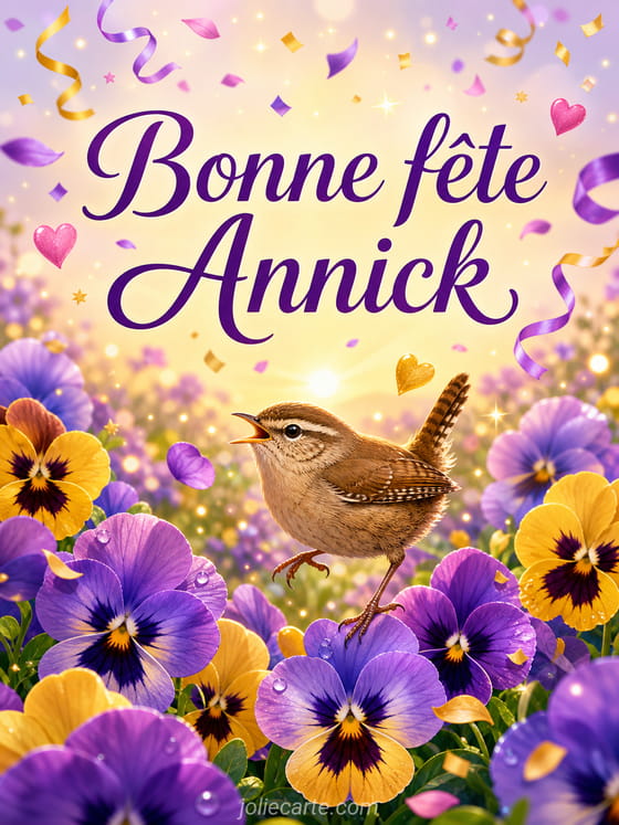 Carte bonne fĂȘte Annick