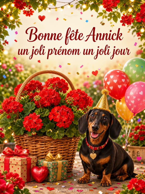 Carte bonne fĂȘte Annick