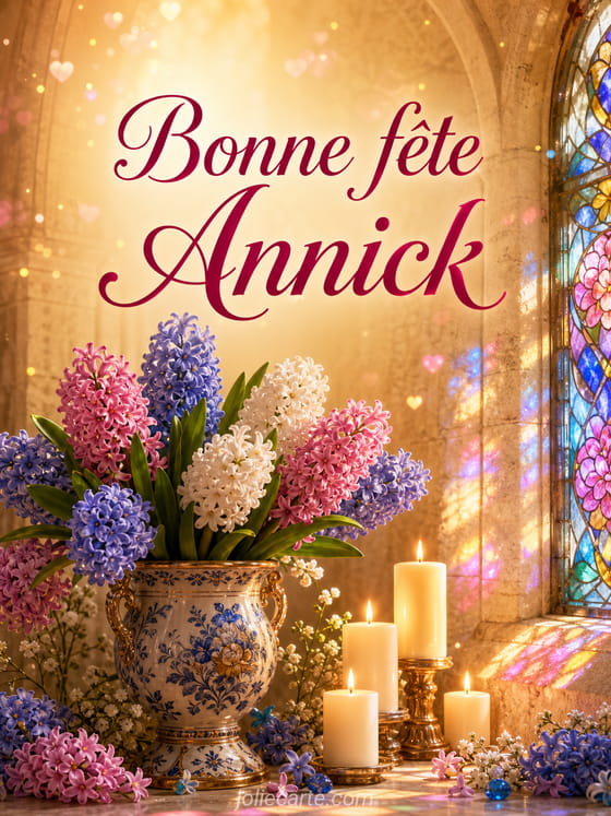 Carte bonne fĂȘte Annick