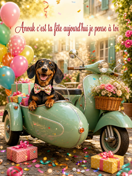 Carte bonne fĂȘte Anouk