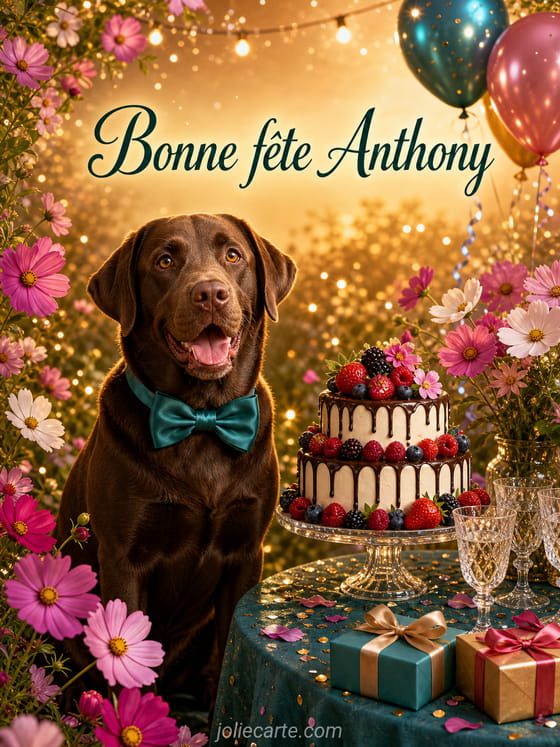 Carte bonne fĂȘte Anthony